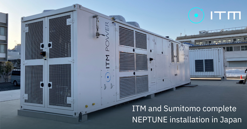 ITM Power and Sumitomo complete installation of first of its kind demonstration electrolyser in Japan
ITM Power and Sumitomo complete installation of first of its kind demonstration electrolyser in Japan