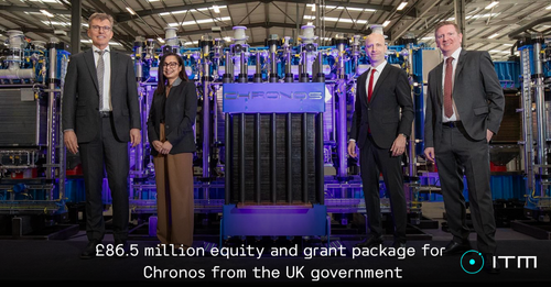 £86.5 million equity and grant package for
Chronos from the UK government £86.5 million equity and grant package for
Chronos from the UK government